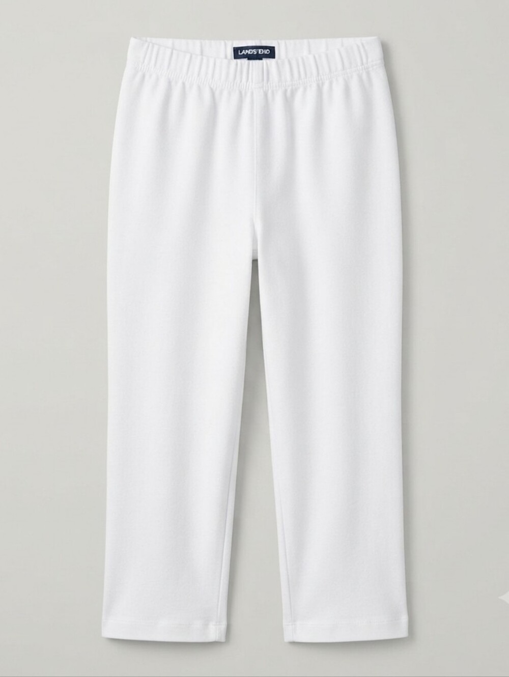 Lands' End Women's White Pull-On Stretch Leggings
